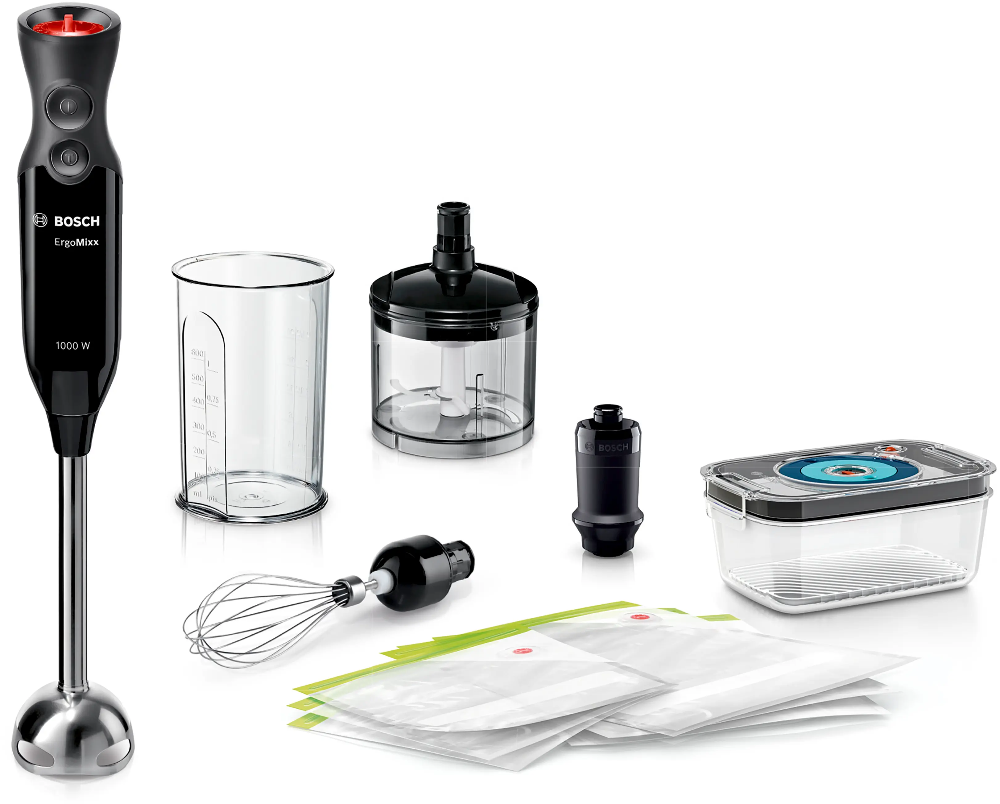 MS6CB61V5 El Blenderı ErgoMixx 1000 W Siyah, Antrasit - Gorsel 2