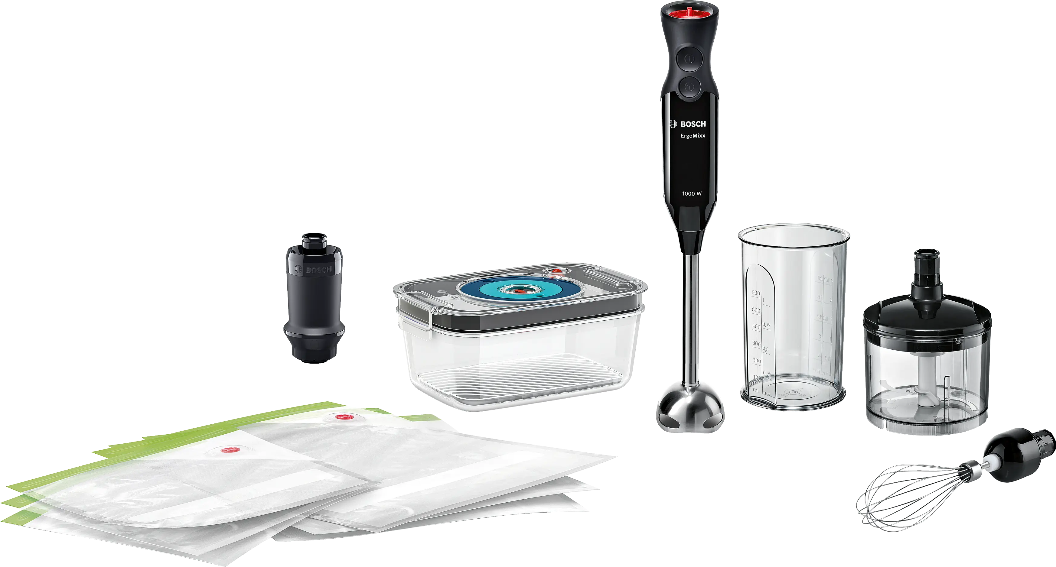 MS6CB61V5 El Blenderı ErgoMixx 1000 W Siyah, Antrasit - Gorsel 1