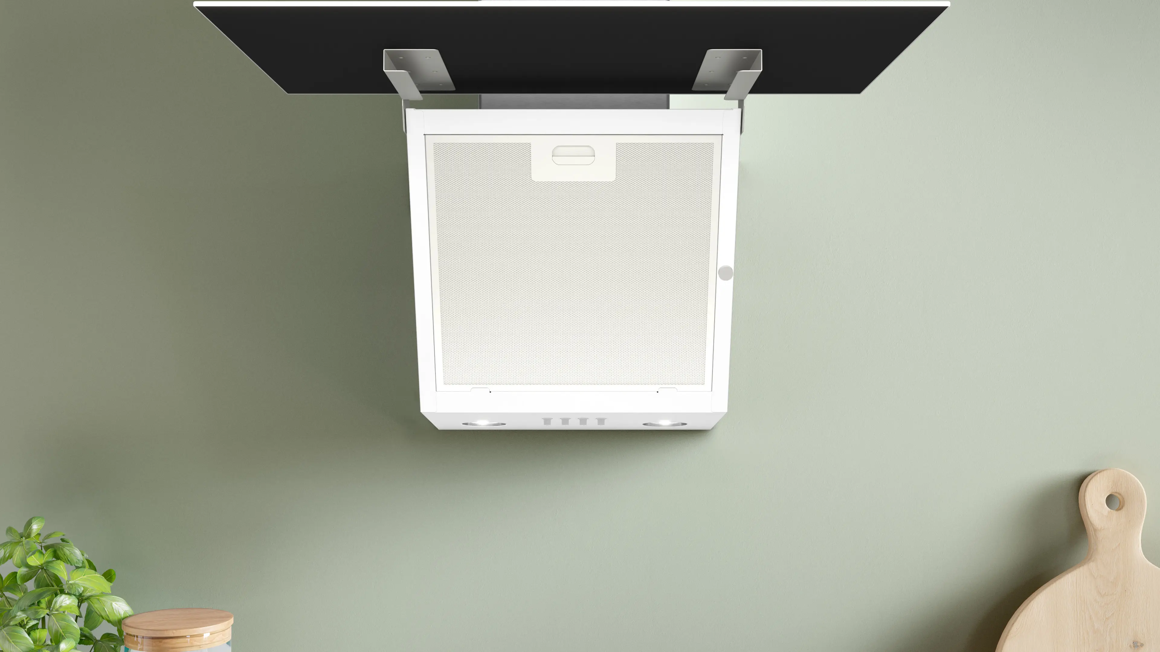 Serie 2 Duvar Tipi Davlumbaz 60 cm Beyaz Cam Yüzey, Beyaz - Gorsel 5