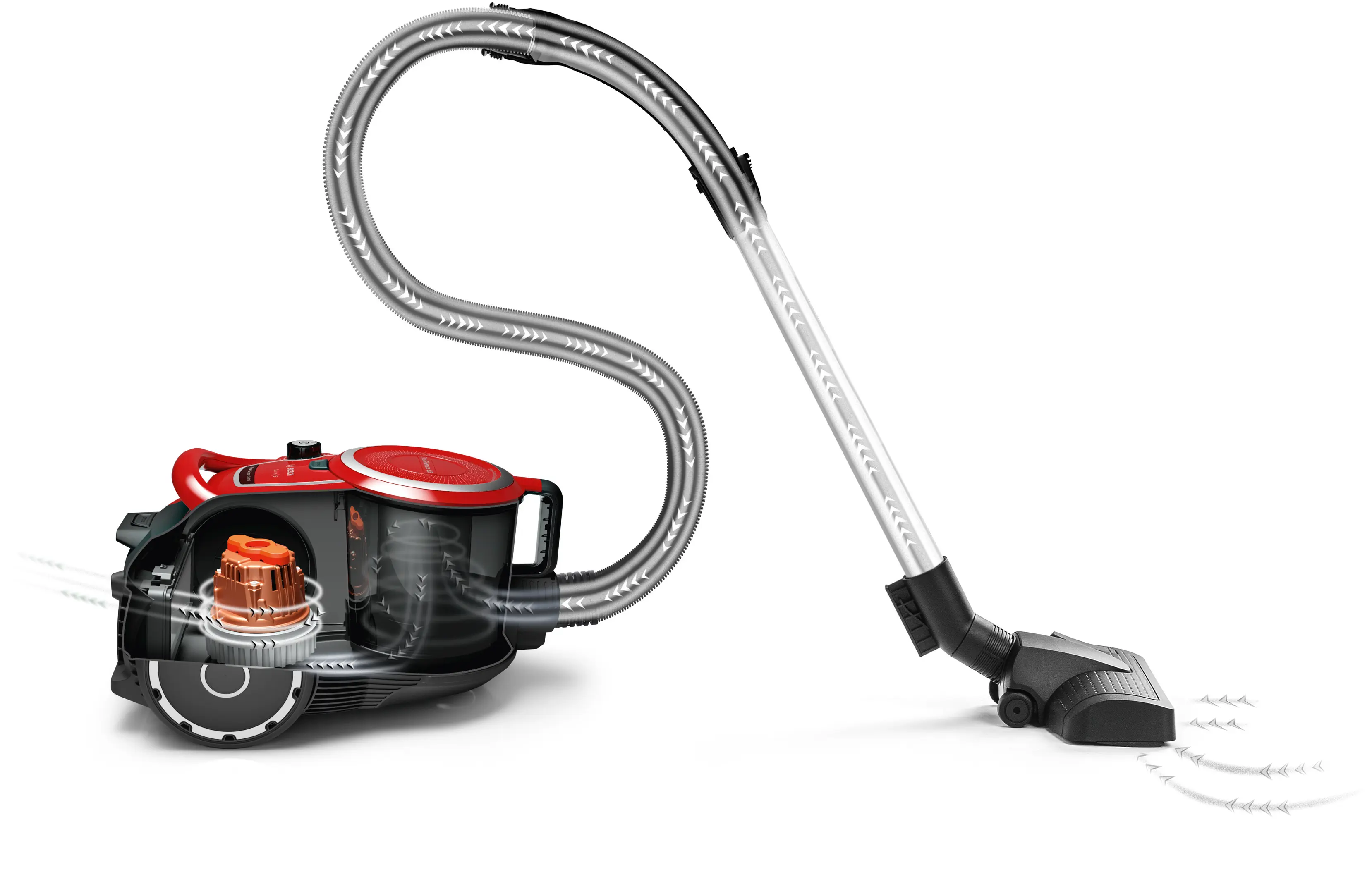 Serie 6 Toz torbasız Süpürge ProAnimal Kırmızı - Gorsel 5