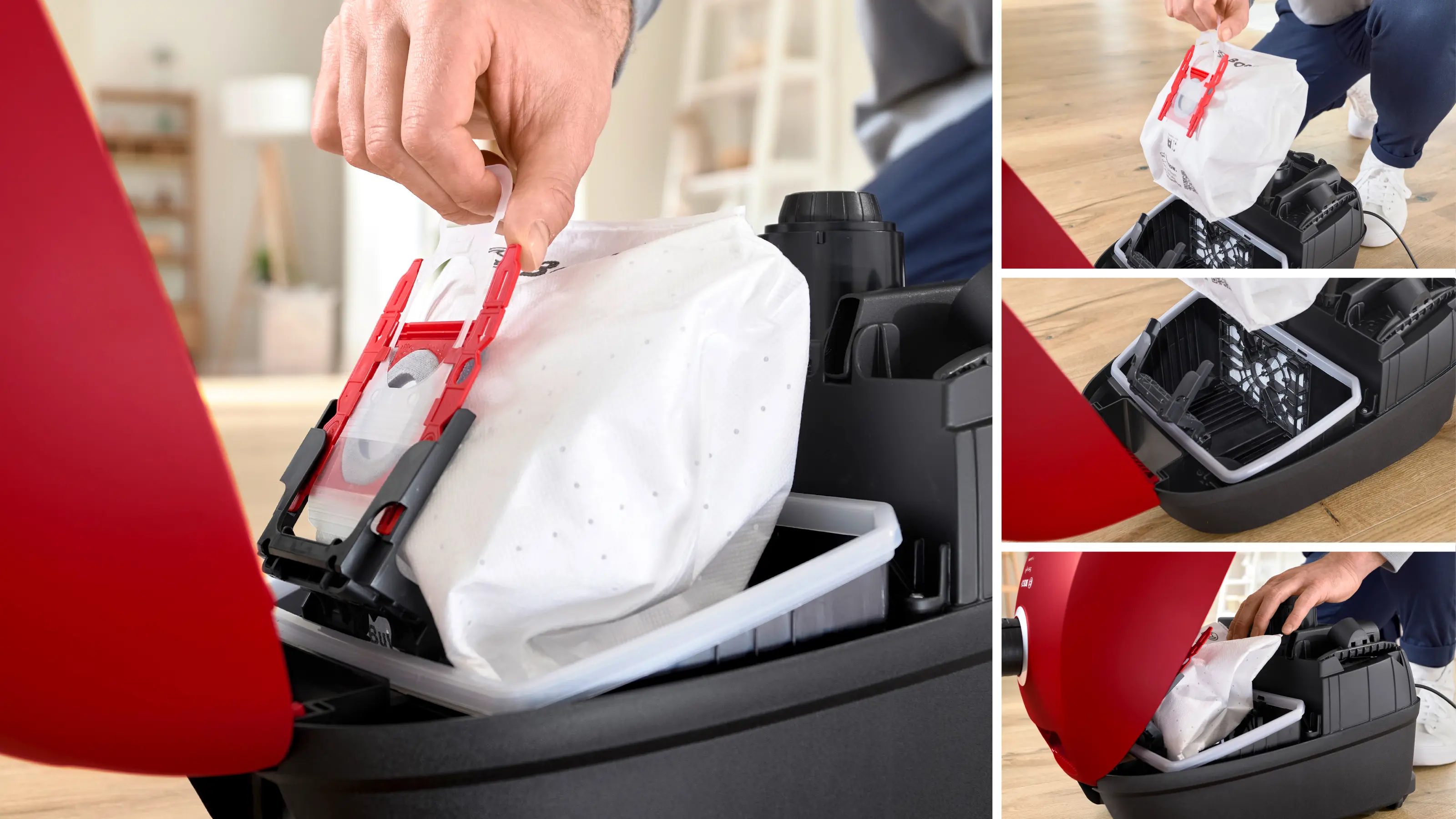 Serie 4 Toz torbalı Süpürge ProAnimal Kırmızı - Gorsel 13