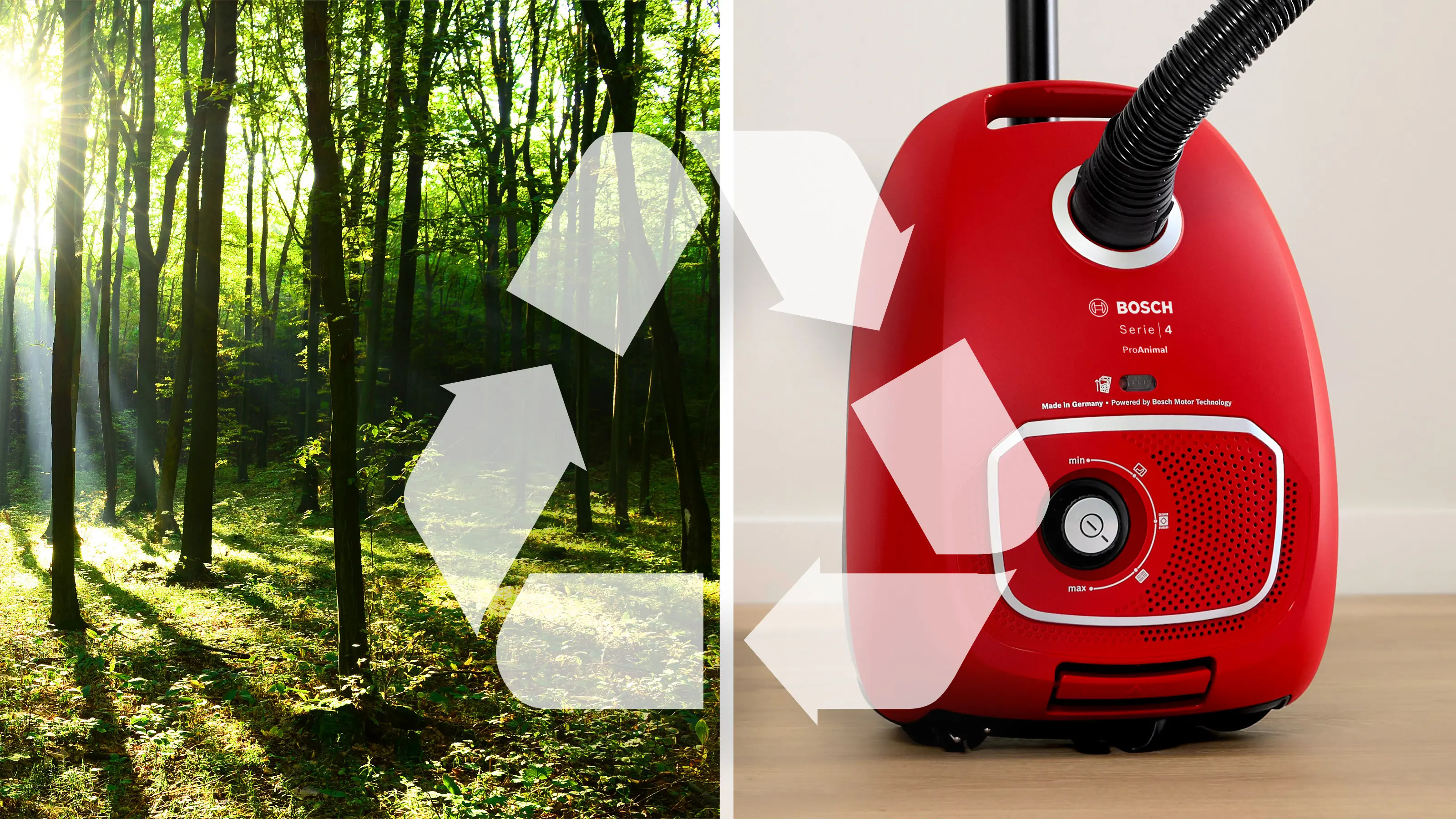 Serie 4 Toz torbalı Süpürge ProAnimal Kırmızı - Gorsel 3