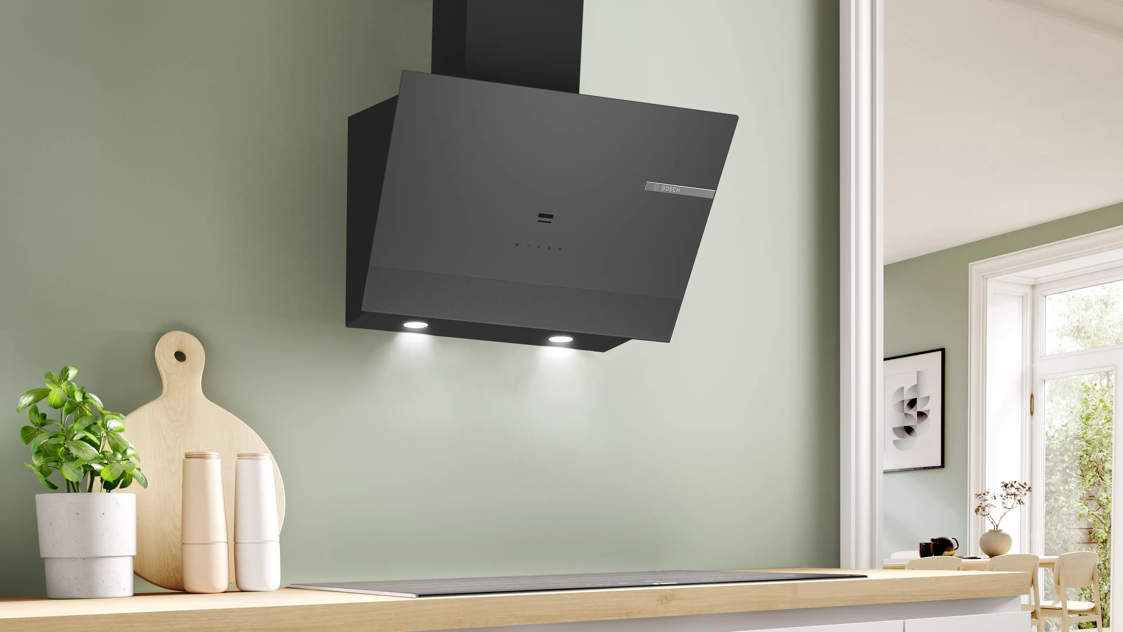 Serie 6 Duvar Tipi Davlumbaz 60 cm , Gri - Gorsel 2