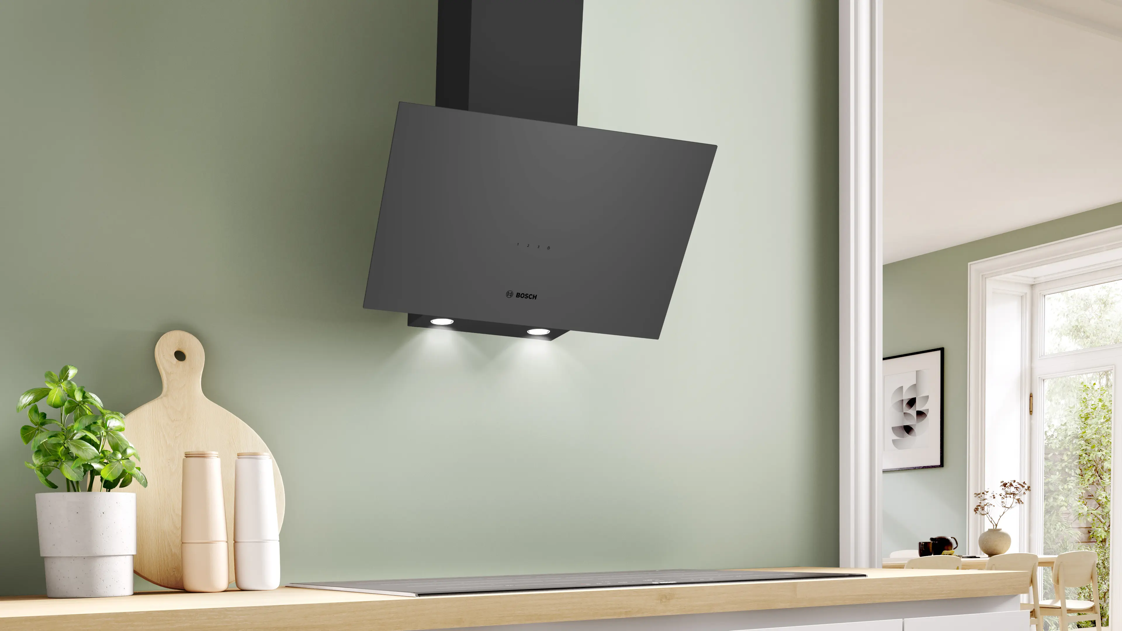 Serie 2 Duvar Tipi Davlumbaz 60 cm , Gri - Gorsel 2