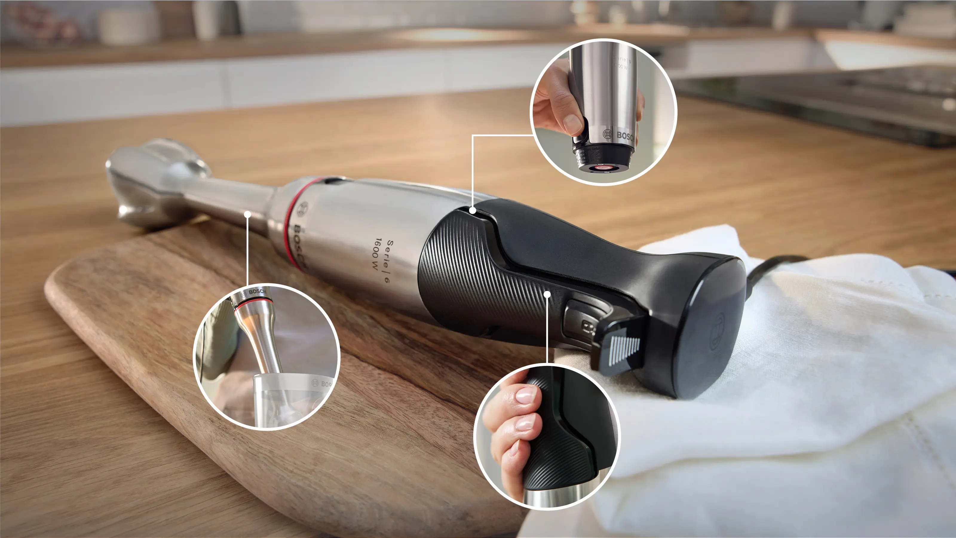 Serie 6 El Blenderı ErgoMaster 1600 W Paslanmaz çelik - Gorsel 3