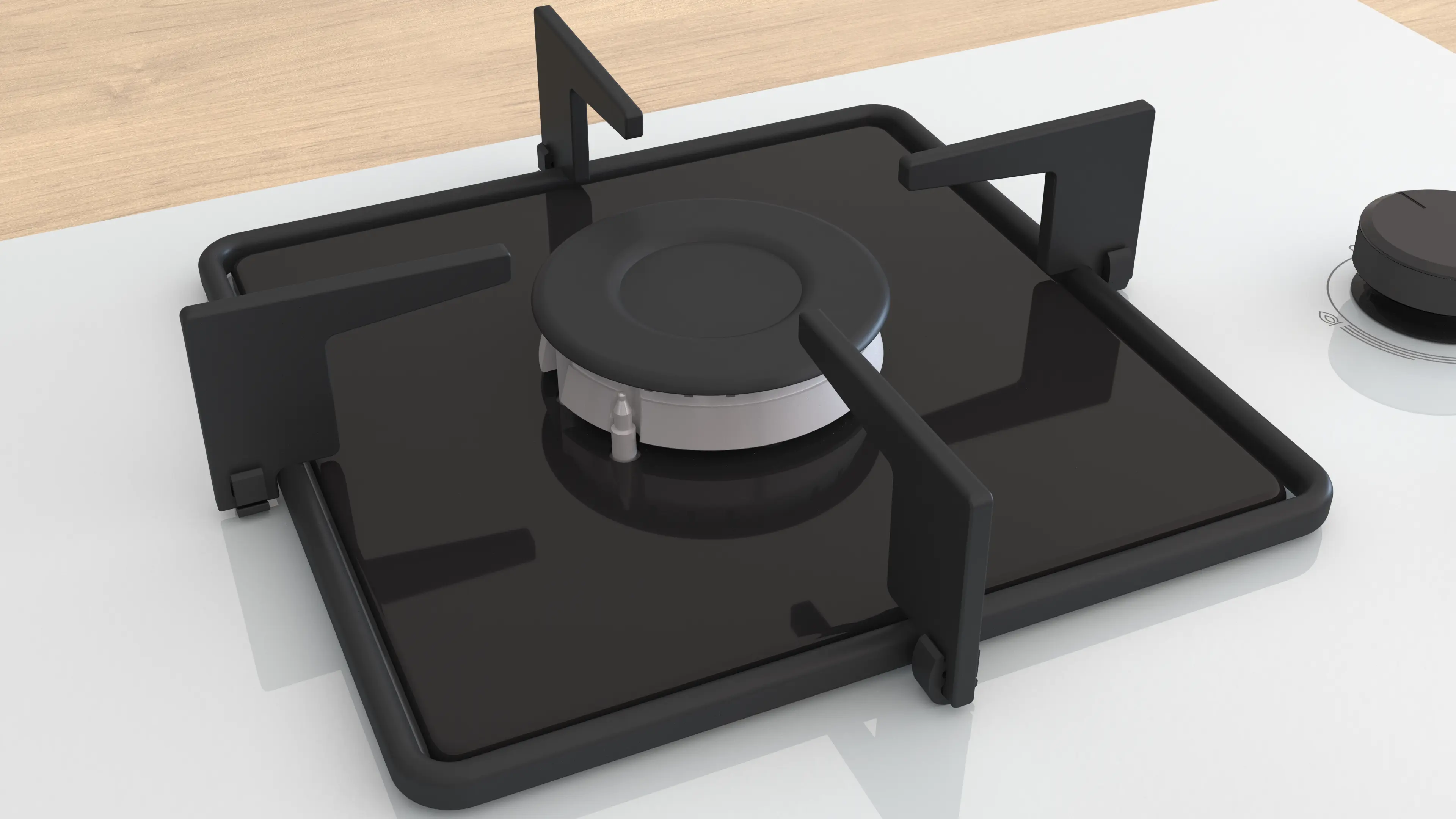 Serie 4 Gazlı Ocak 67 cm Sert cam, Beyaz - Gorsel 6