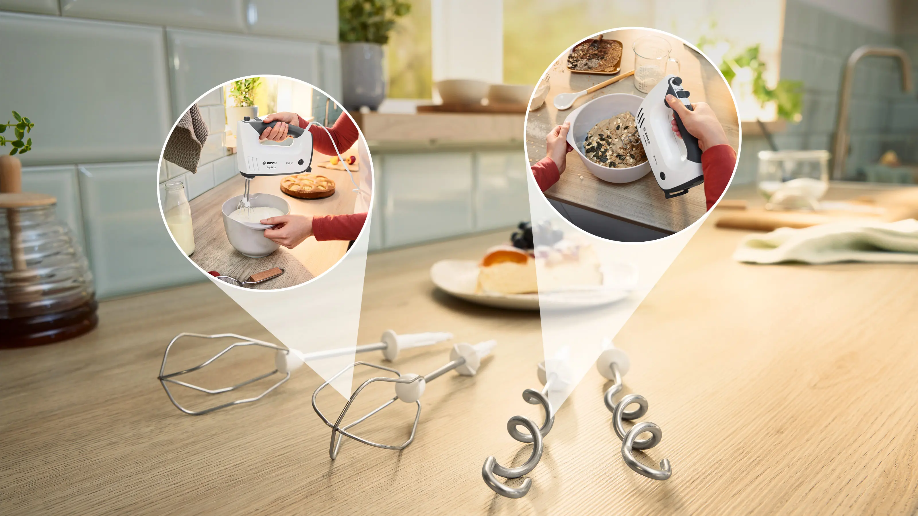 MFQ37400 El Mikseri ErgoMixx 750 W Beyaz, Gri - Gorsel 6