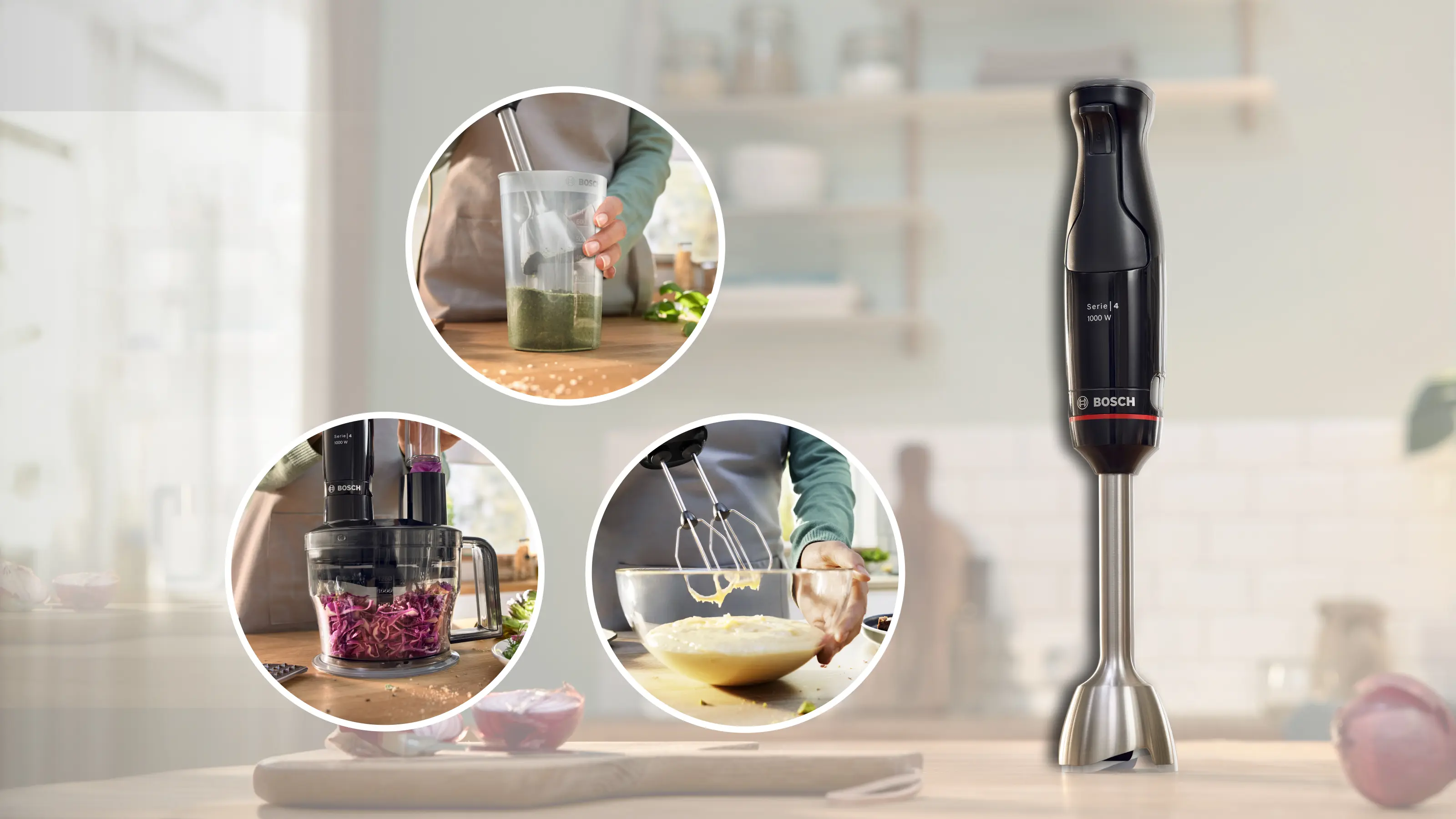 Serie 4 El Blenderı ErgoMaster 1000 W Siyah, Antrasit - Gorsel 2