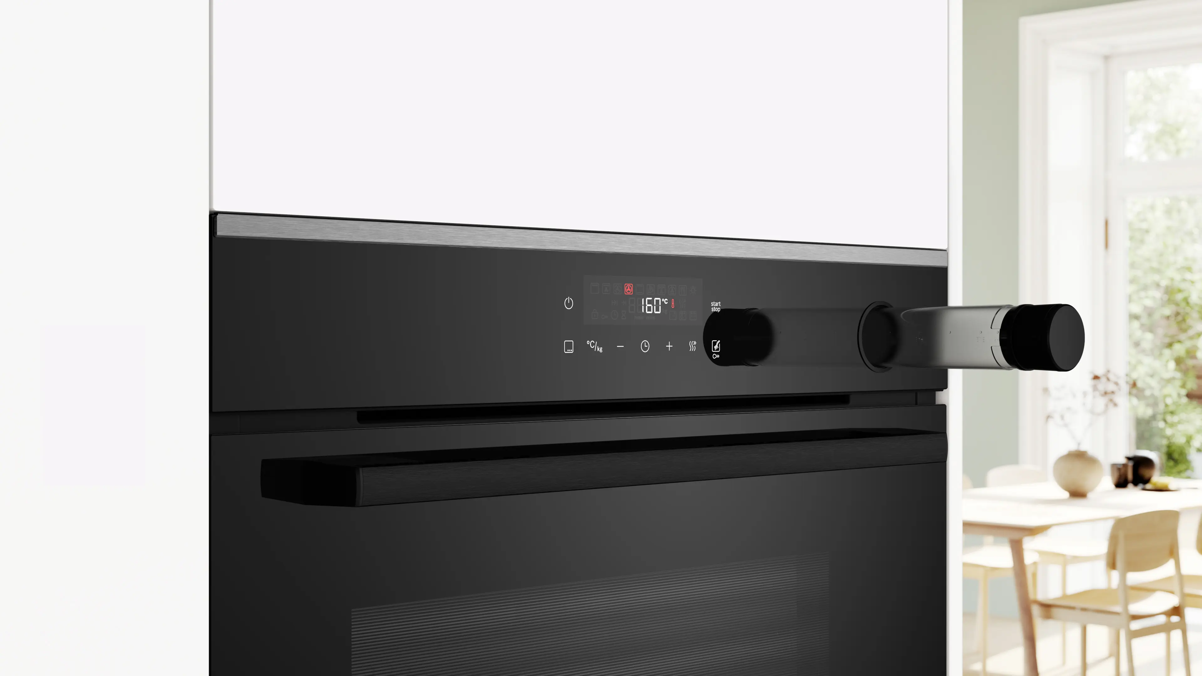 Series 4 Built-in oven with added steam function 60 x 60 cm Black - Gorsel 5