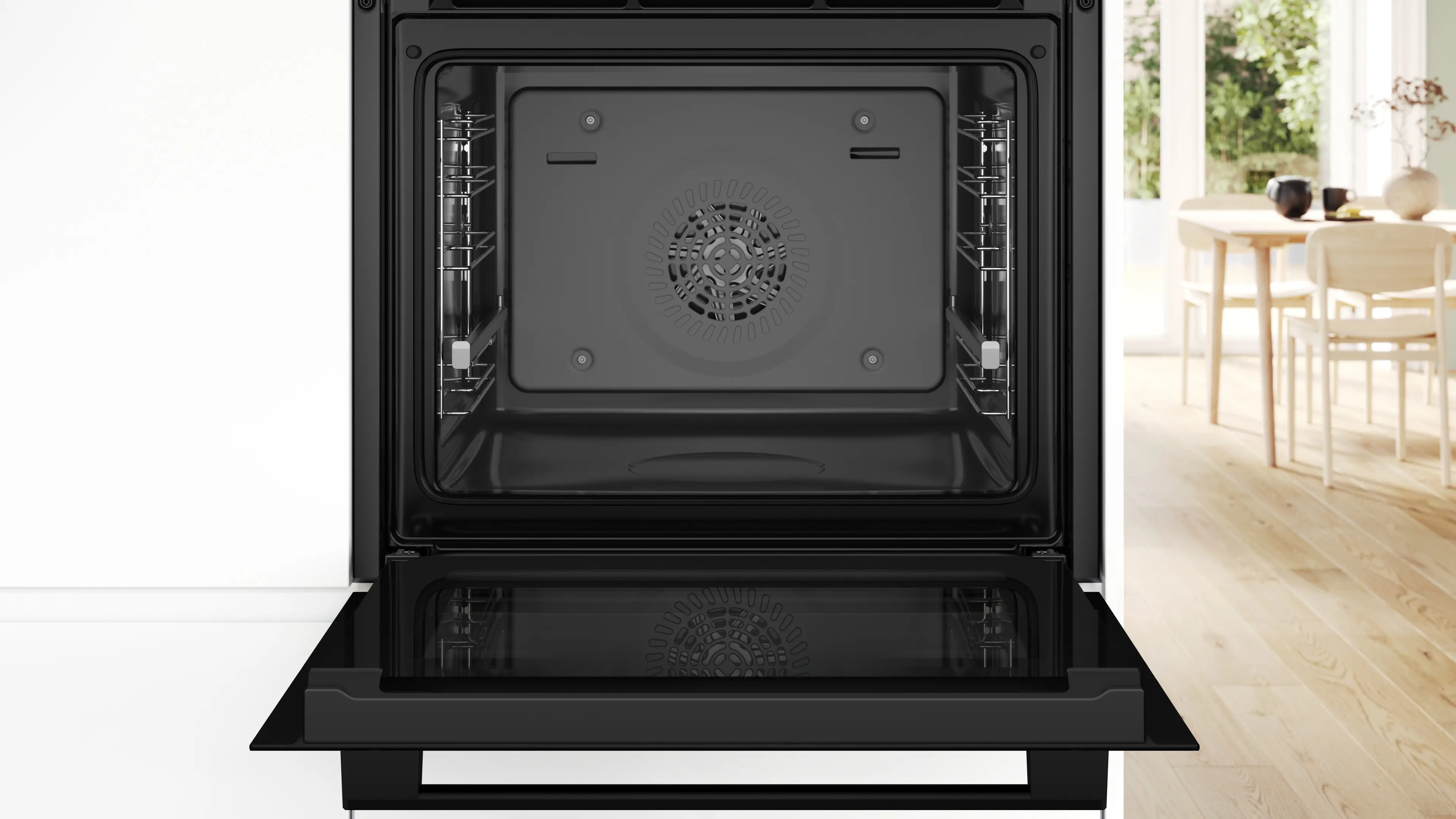 Series 4 Built-in oven with added steam function 60 x 60 cm Black - Gorsel 3