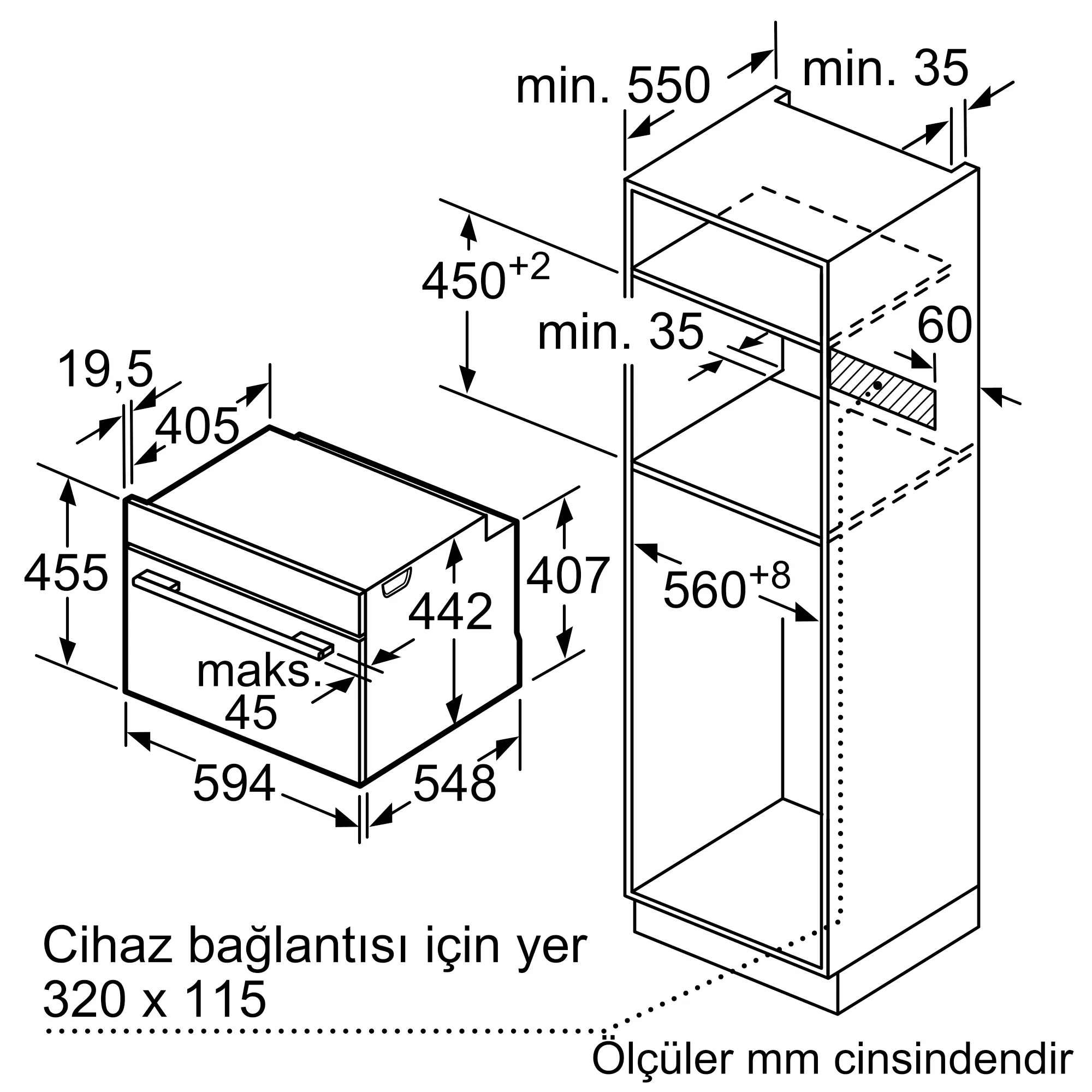 Serie 8 Buharlı Fırın 60 x 45 cm Siyah - Gorsel 6