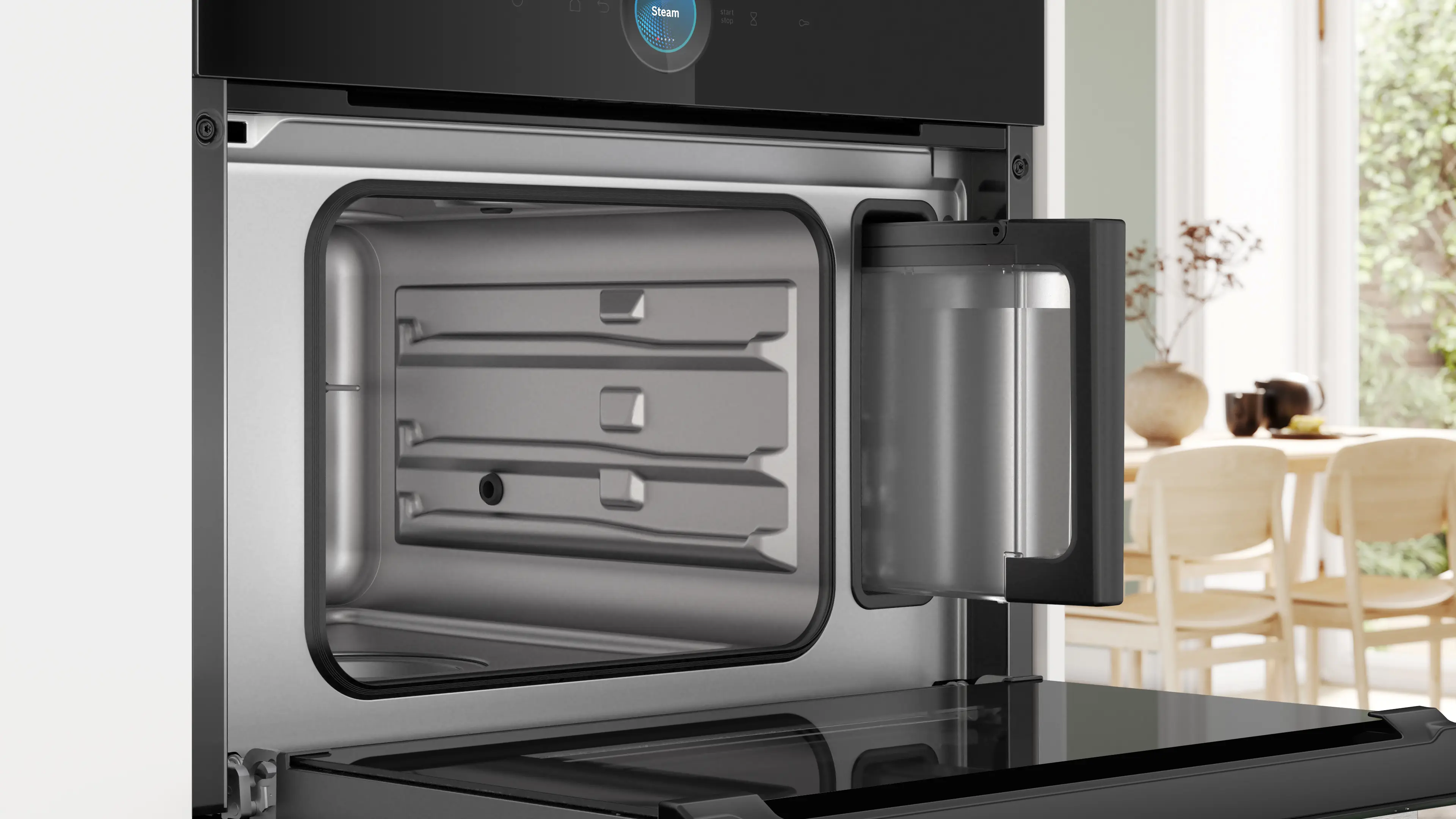 Serie 8 Buharlı Fırın 60 x 45 cm Siyah - Gorsel 3