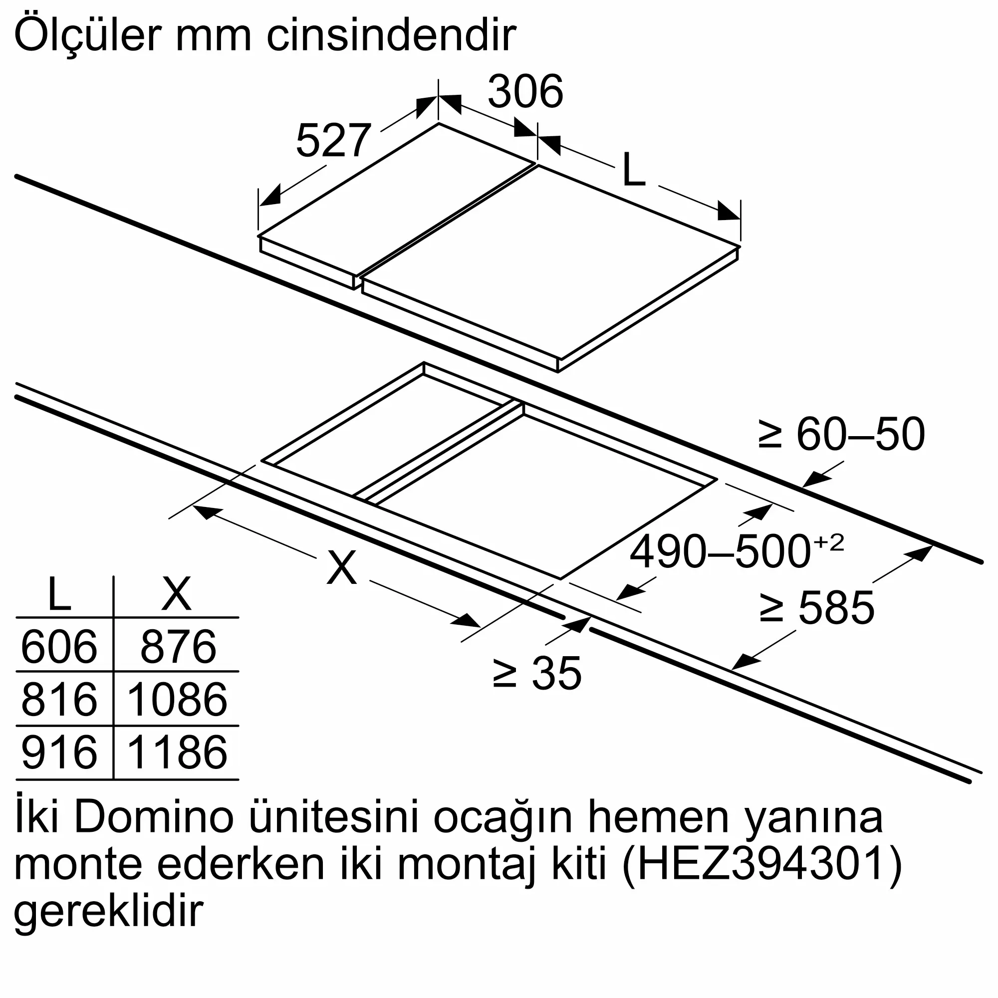 Serie 2 Elektrikli Domino Ocak 30 cm Çerçeveli Montaj - Gorsel 7