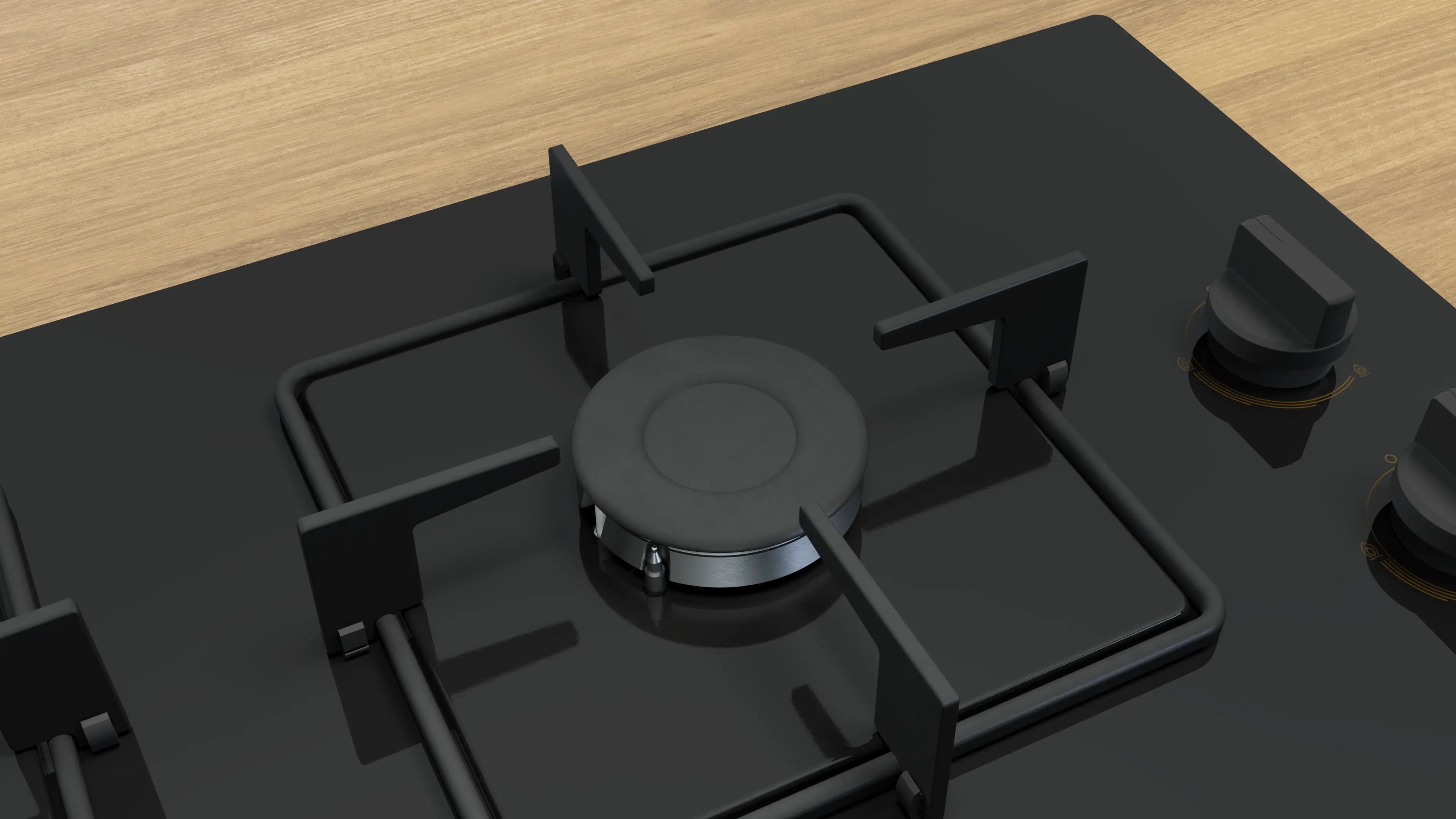 Serie 4 Gazlı Ocak 60 cm NeoKlasik, Sert cam, Siyah - Gorsel 6