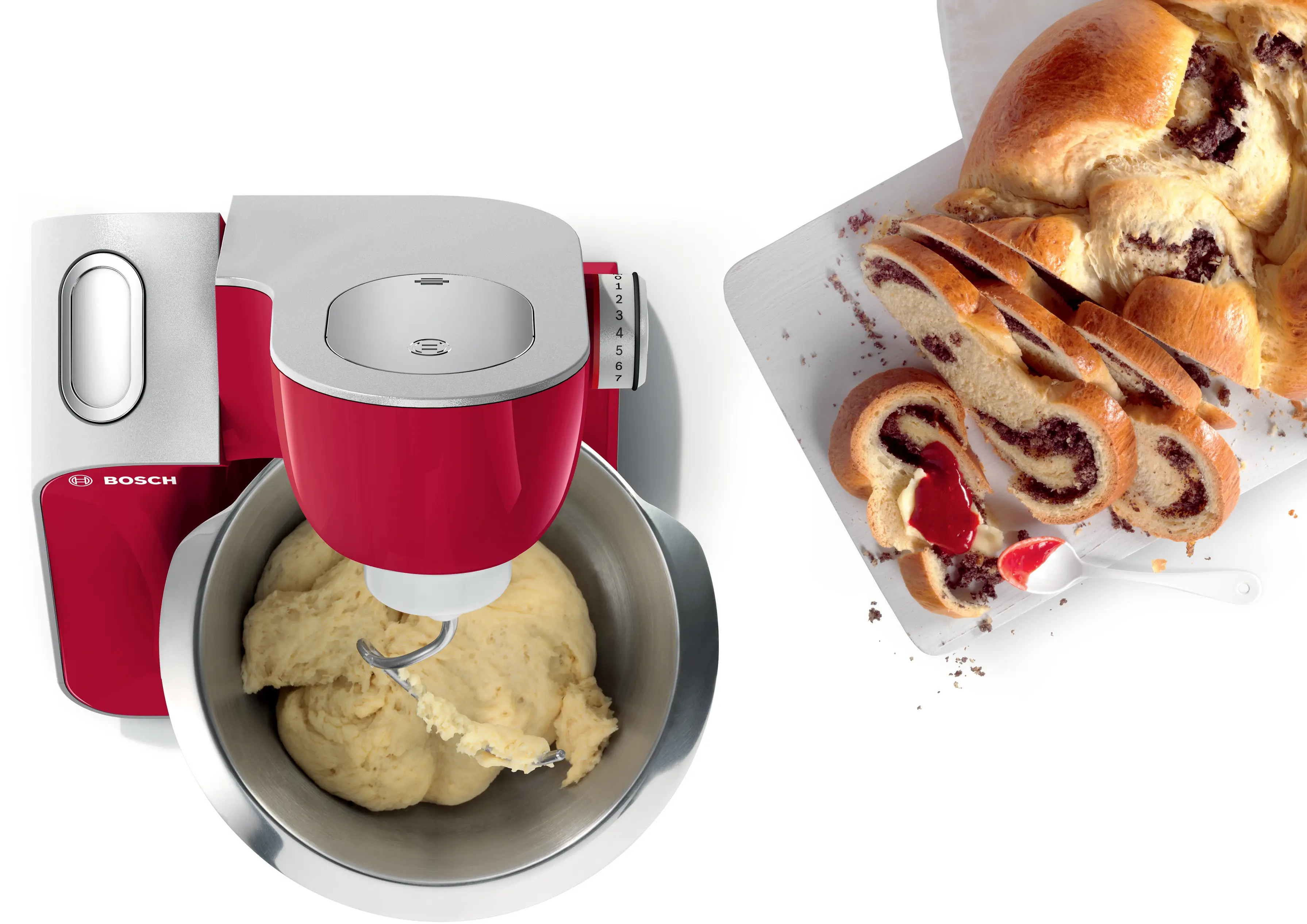 Serie 4 Mutfak Makinesi MUM 5 1000 W Kırmızı, Gümüş - Gorsel 4