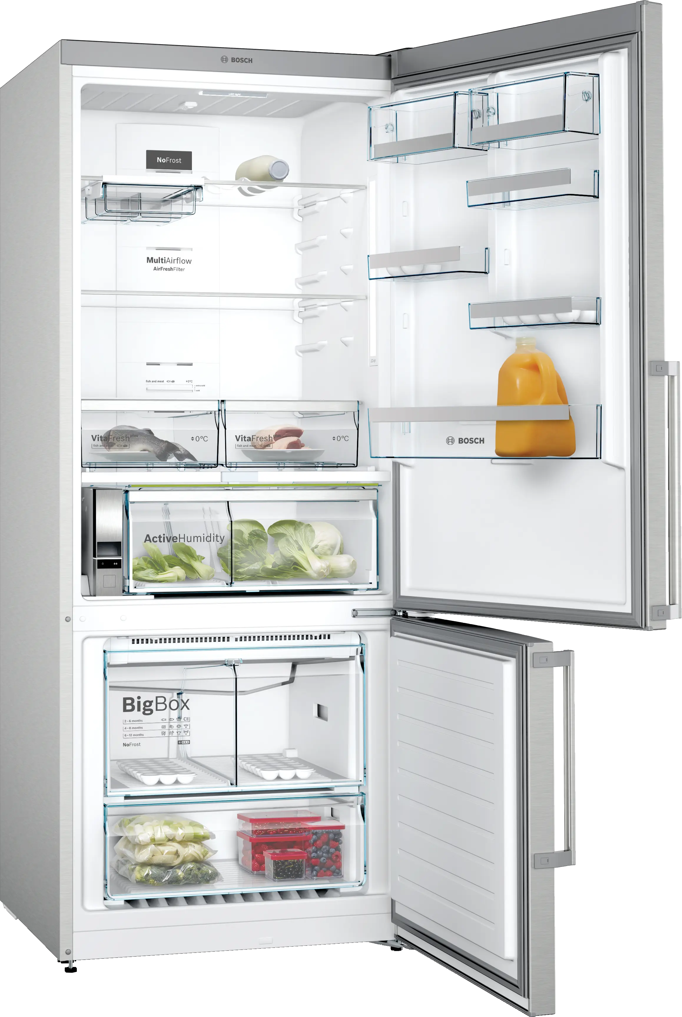 Serie 8 Alttan Donduruculu Buzdolabı 186 x 75 cm Kolay temizlenebilir Inox - Gorsel 2