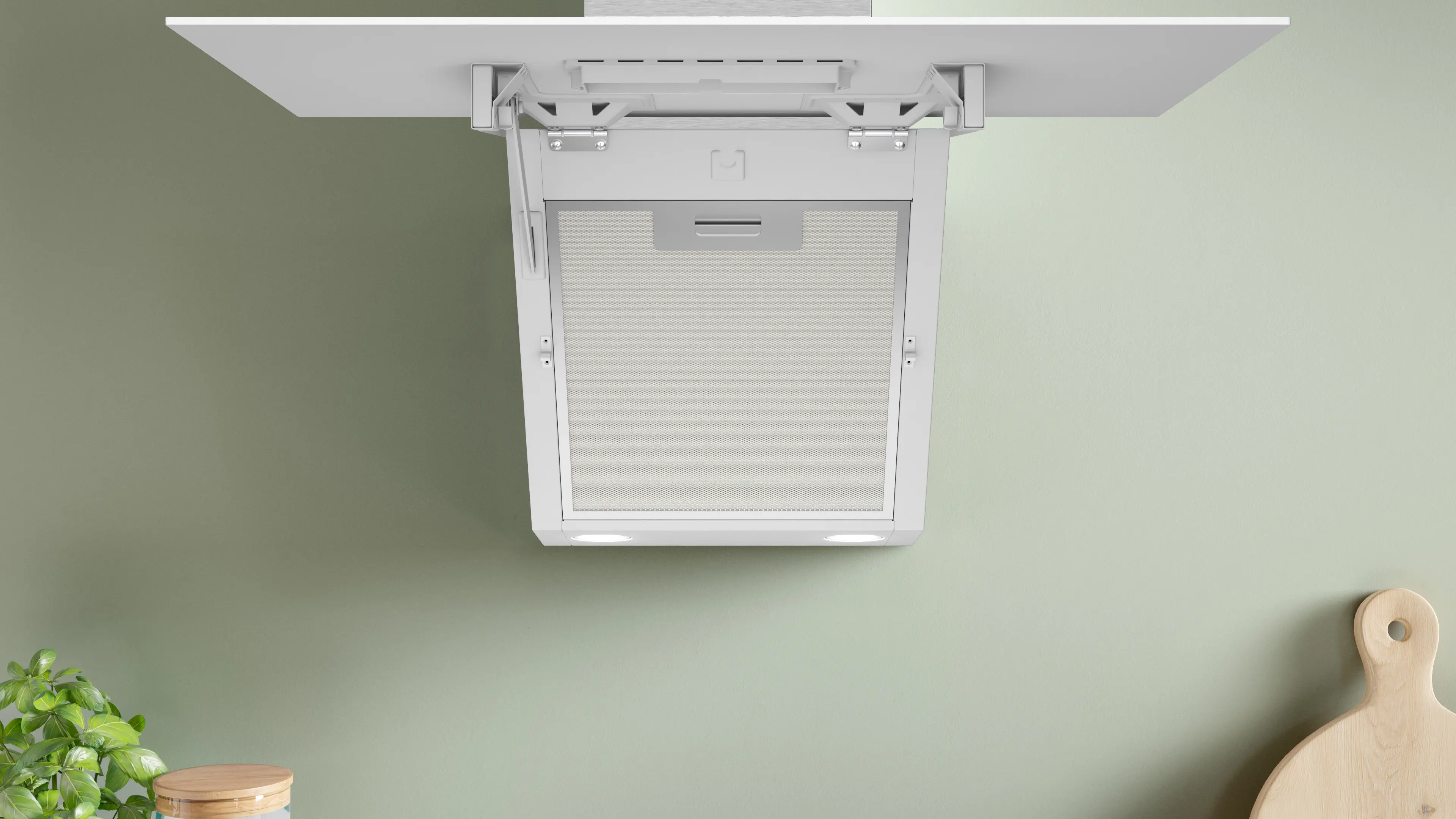 Serie 2 Duvar Tipi Davlumbaz 60 cm Beyaz Cam Yüzey, Beyaz - Gorsel 5