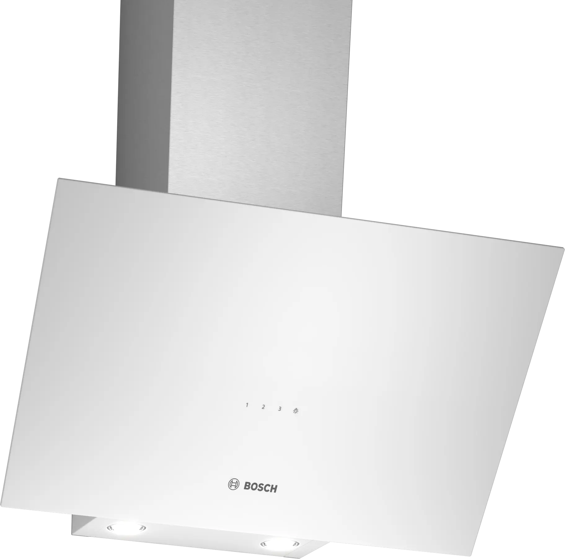 Serie 2 Duvar Tipi Davlumbaz 60 cm Beyaz Cam Yüzey, Beyaz - Gorsel 1