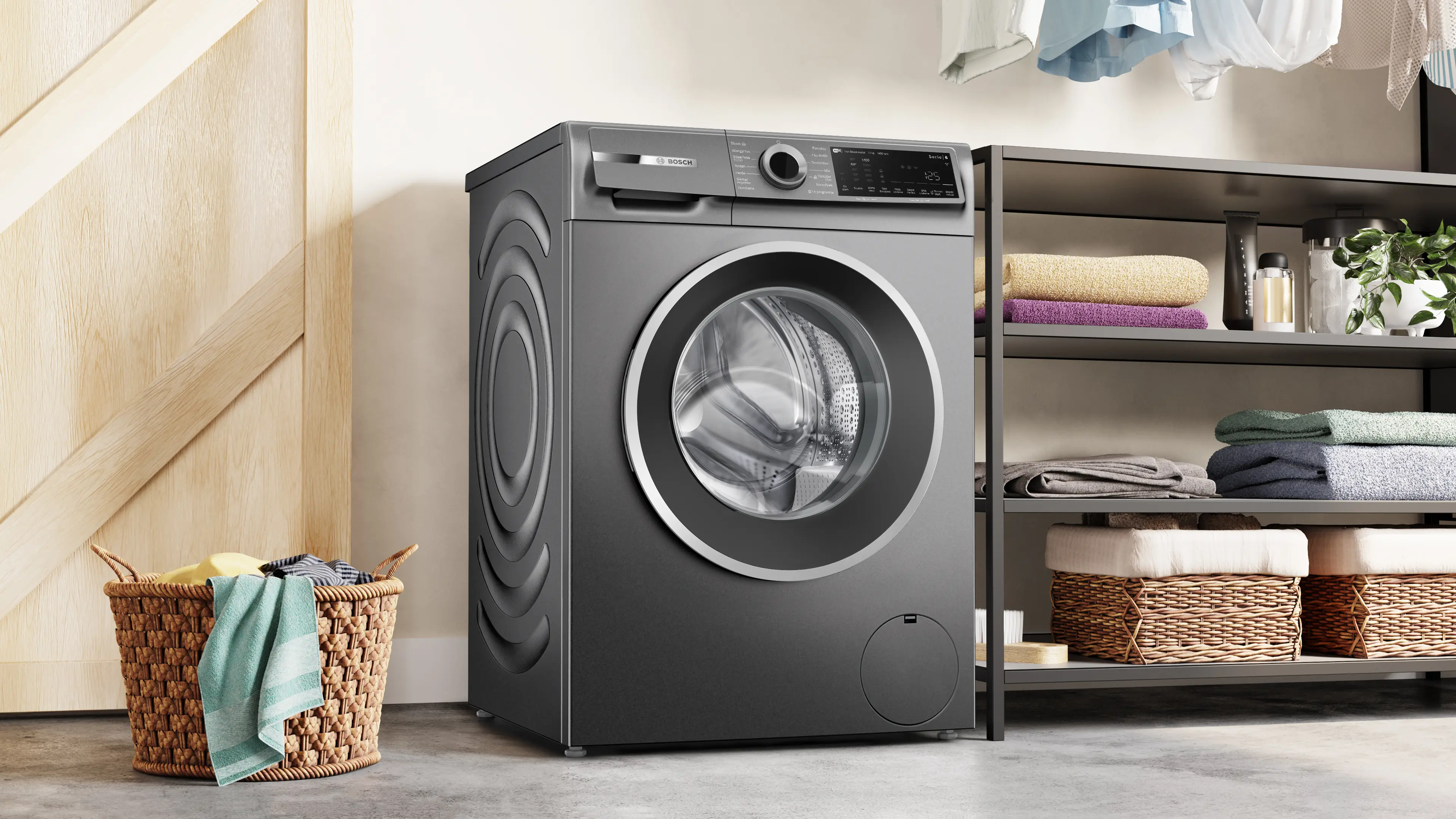 Serie 6 Çamaşır Makinesi 11 kg maks. 1400 dev./dak., Antrasit - Gorsel 5