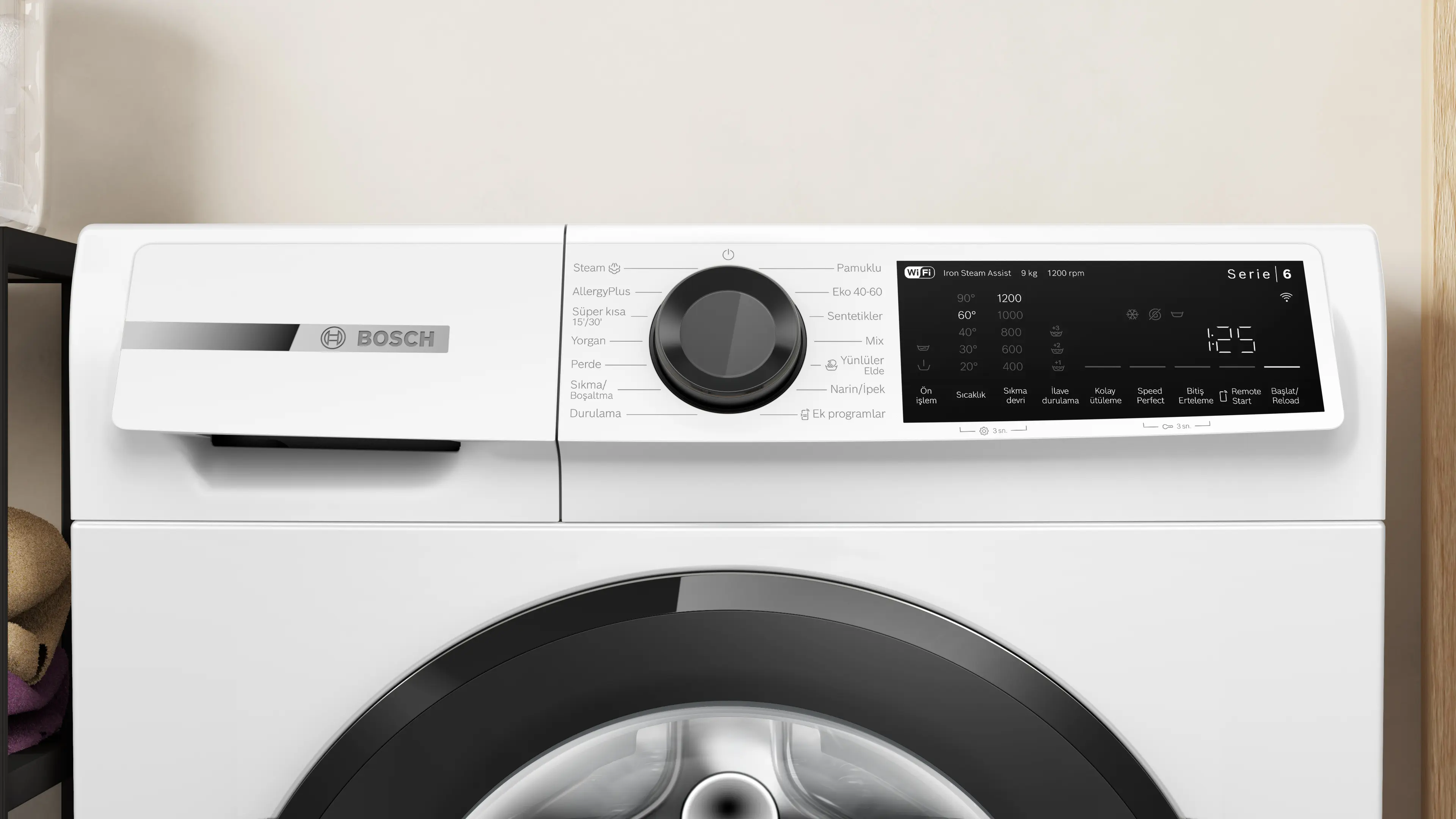 Serie 6 Çamaşır Makinesi 9 kg maks. 1200 dev./dak. - Gorsel 2