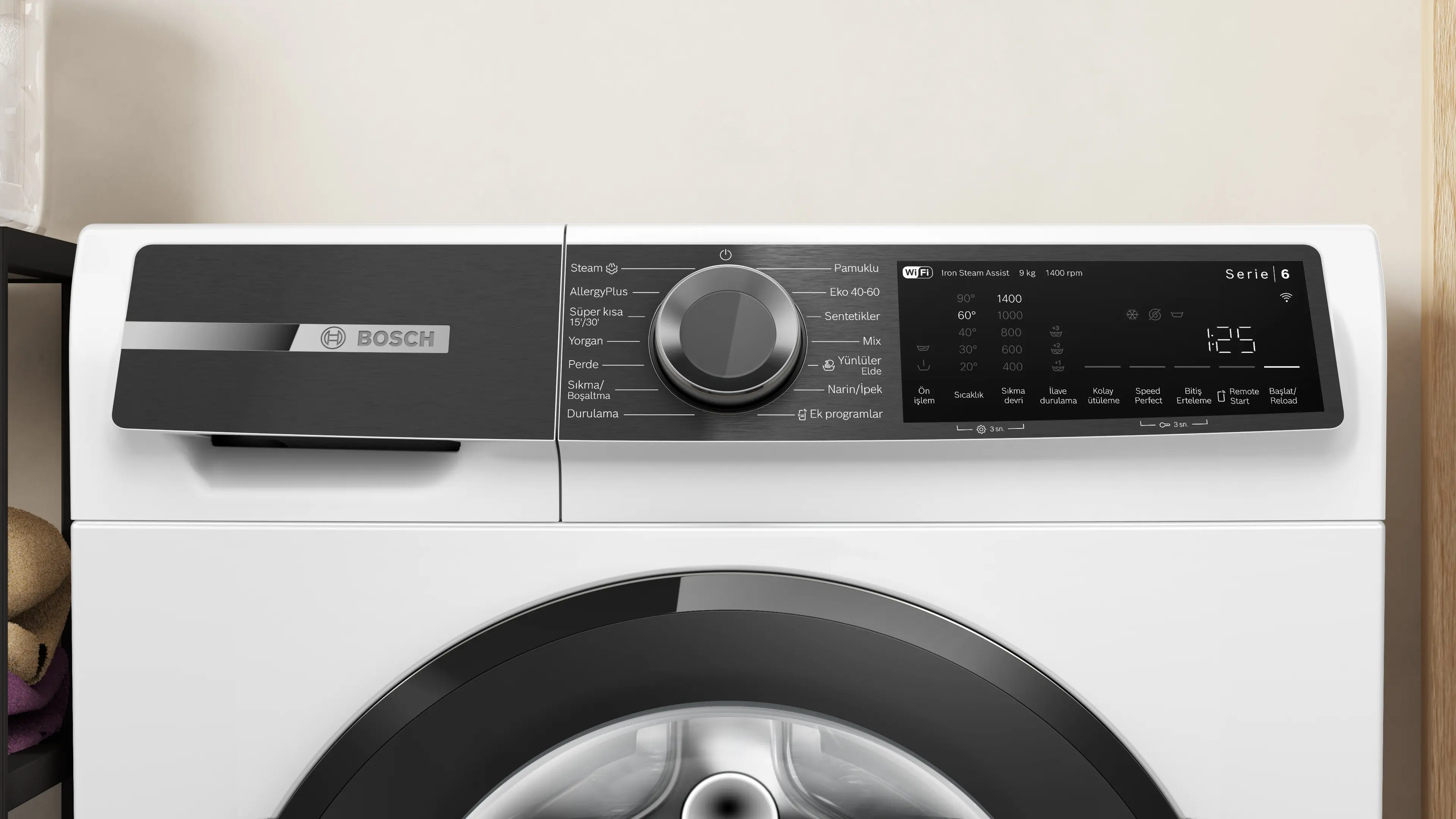 Serie 6 Çamaşır Makinesi 9 kg maks. 1400 dev./dak. - Gorsel 2