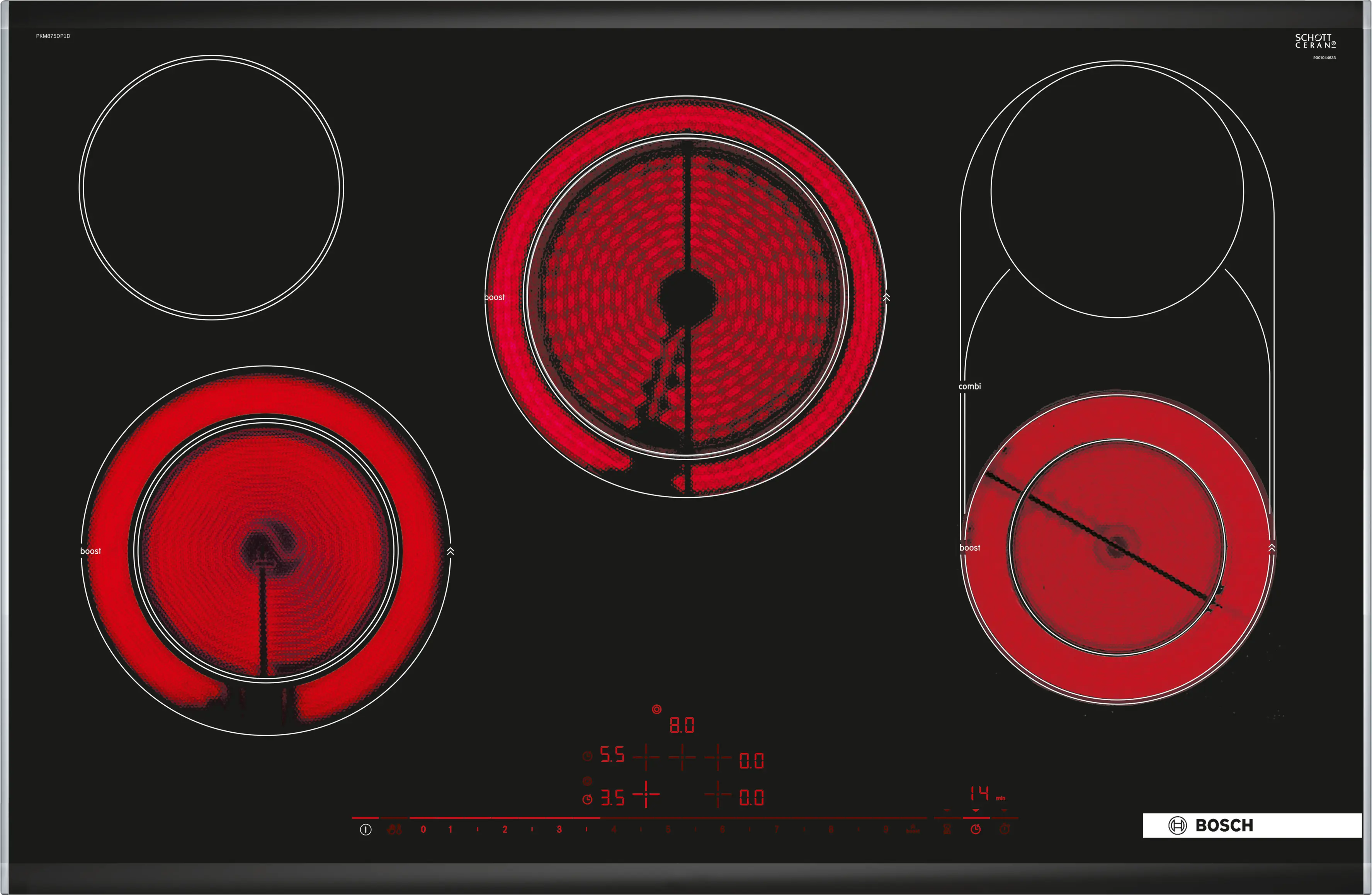 Serie 8 Elektrikli Ocak 80 cm Çerçeveli Montaj - Gorsel 1