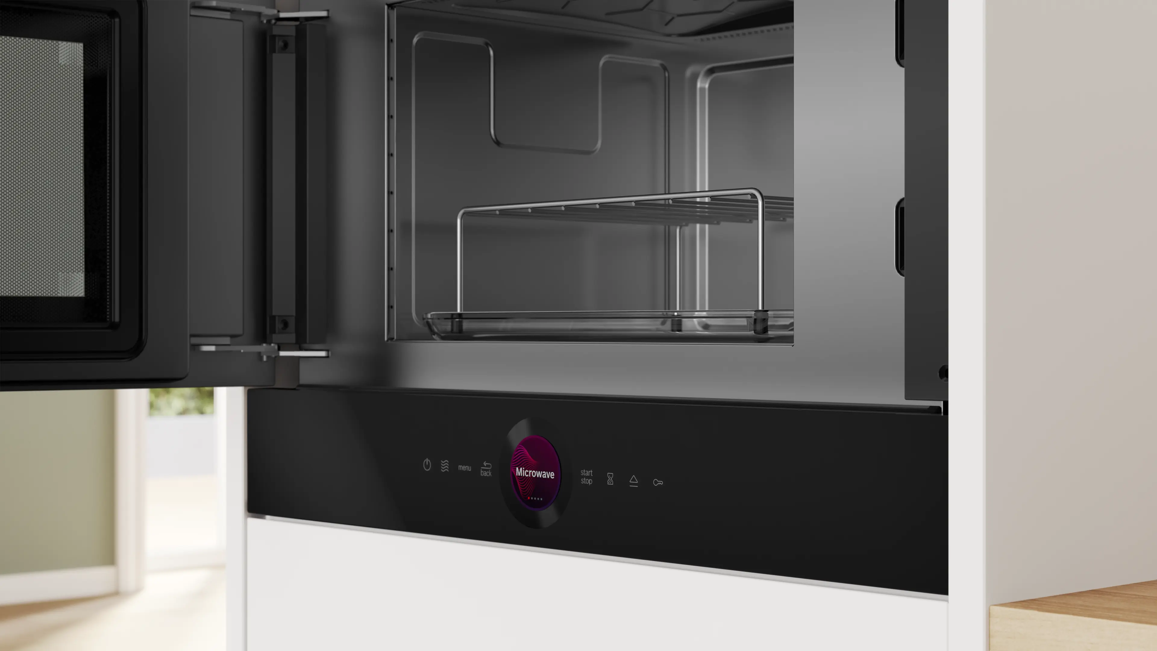 Serie 8 Ankastre Mikrodalga, Izgara Fonksiyonlu Siyah - Gorsel 2