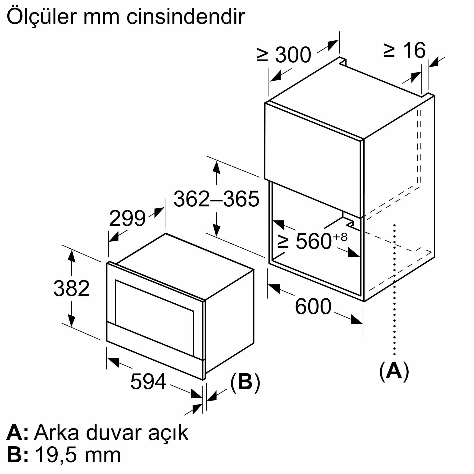 Serie 8 Ankastre Mikrodalga, Izgara Fonksiyonlu Siyah - Gorsel 5