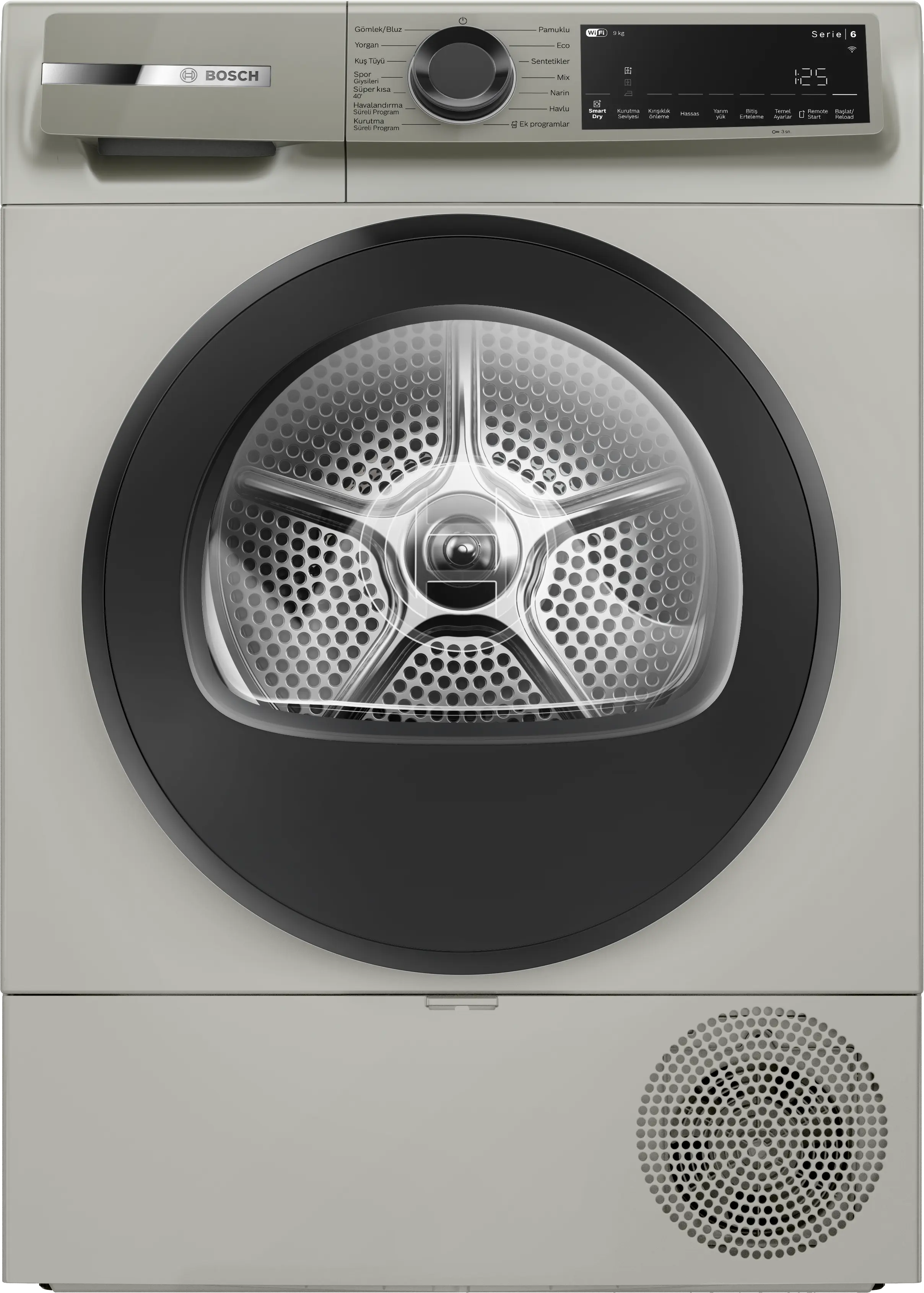 Serie 6 Isı Pompalı Kurutma Makinesi 9 kg Gümüş - Gorsel 1