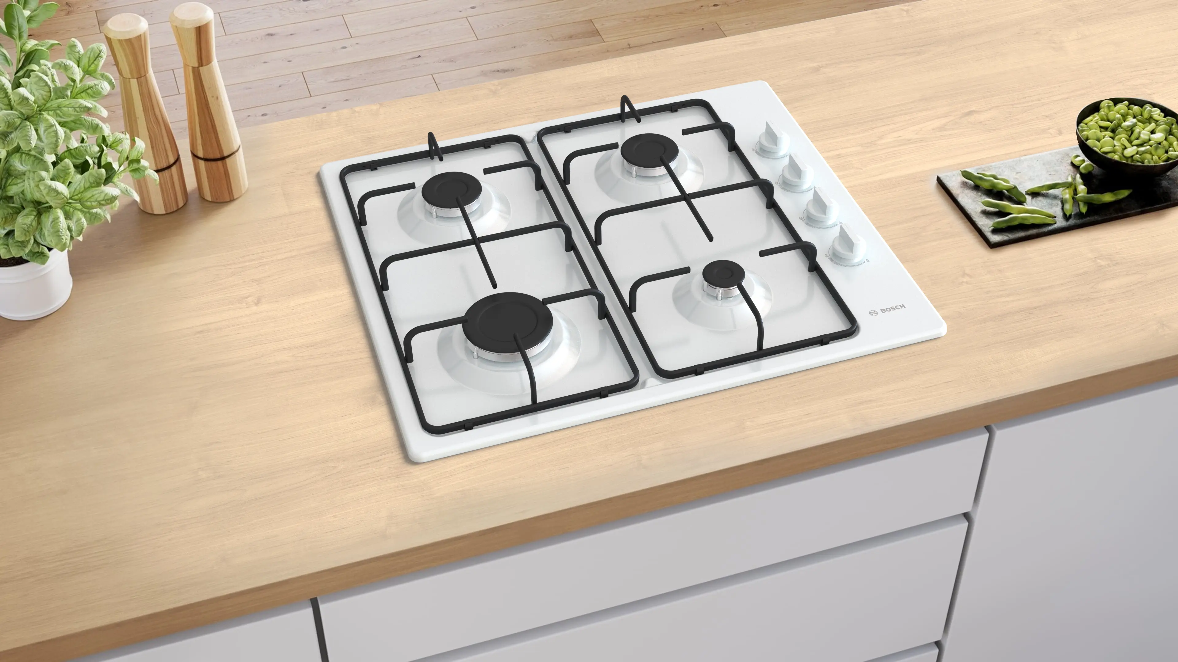 Serie 2 Gazlı Ocak 60 cm Emaye, Beyaz - Gorsel 5