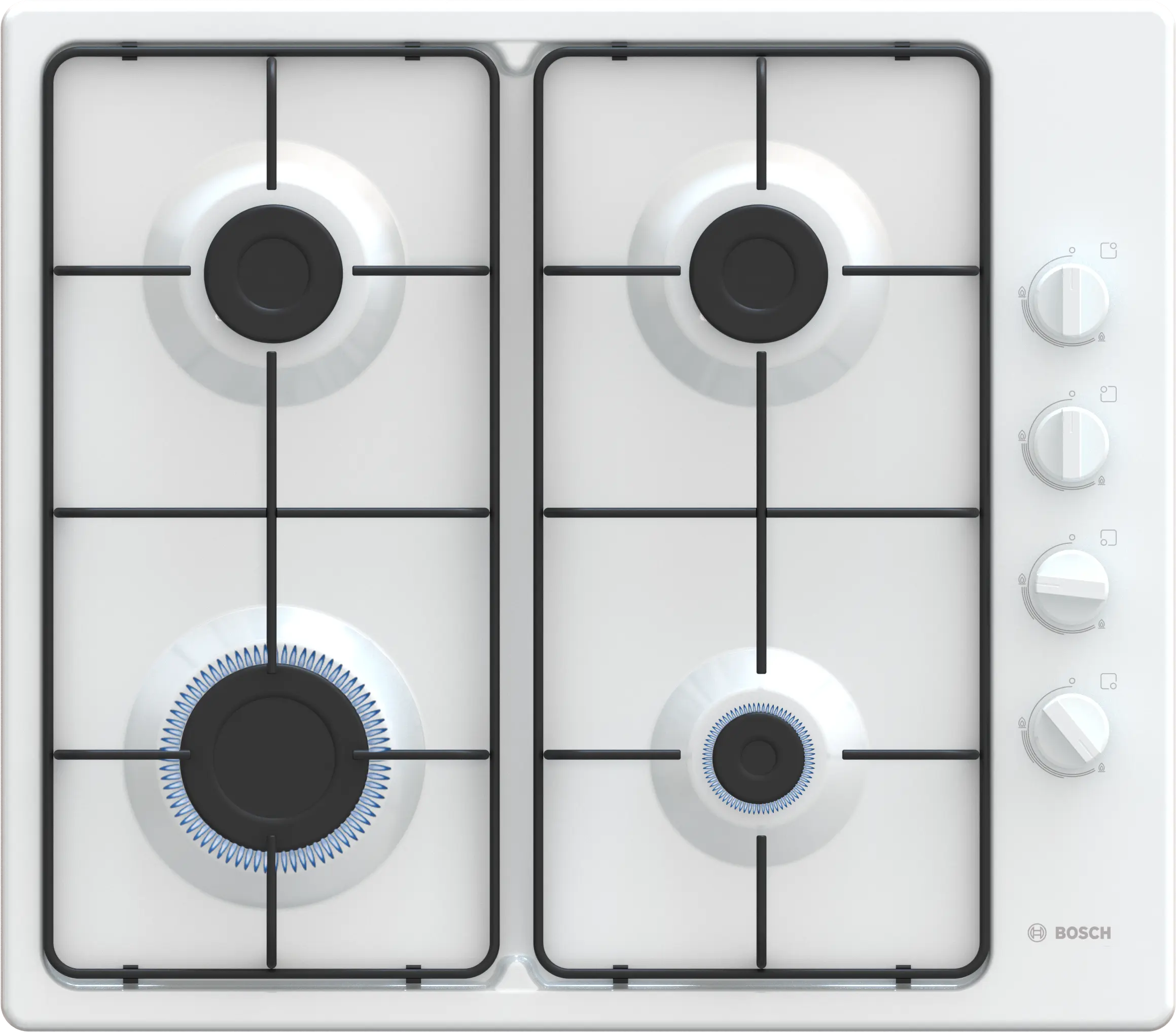 Serie 2 Gazlı Ocak 60 cm Emaye, Beyaz - Gorsel 1